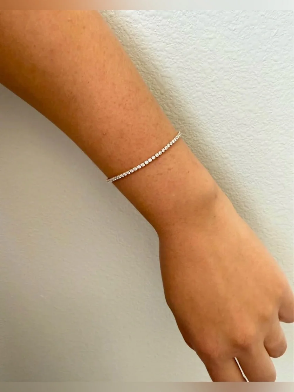 3.17 CTW Lab Grown Diamond Tennis Bracelet | 14K Yellow Gold